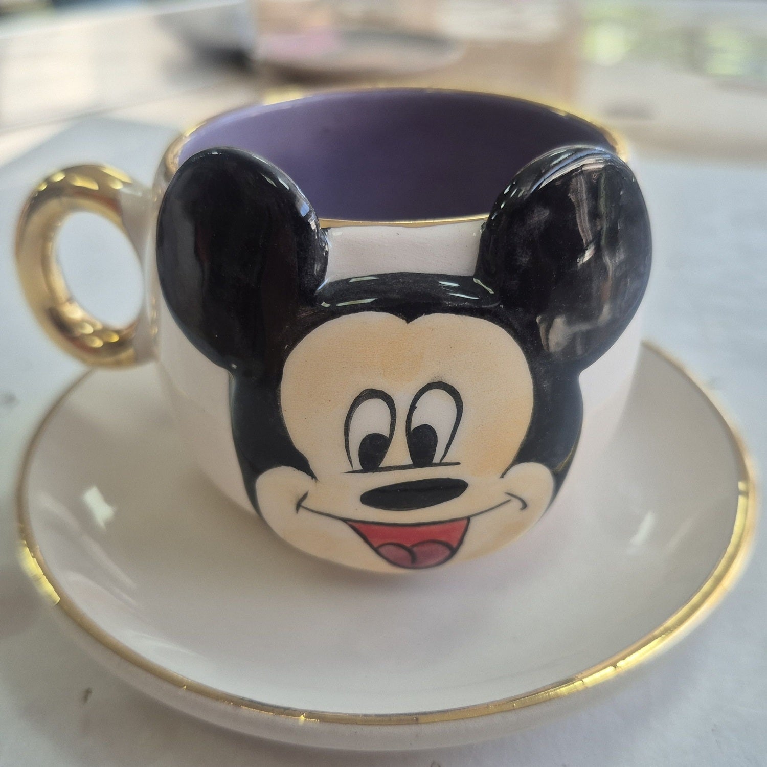 Mickey Mouse Turkish Coffee Cup Damson, product view
