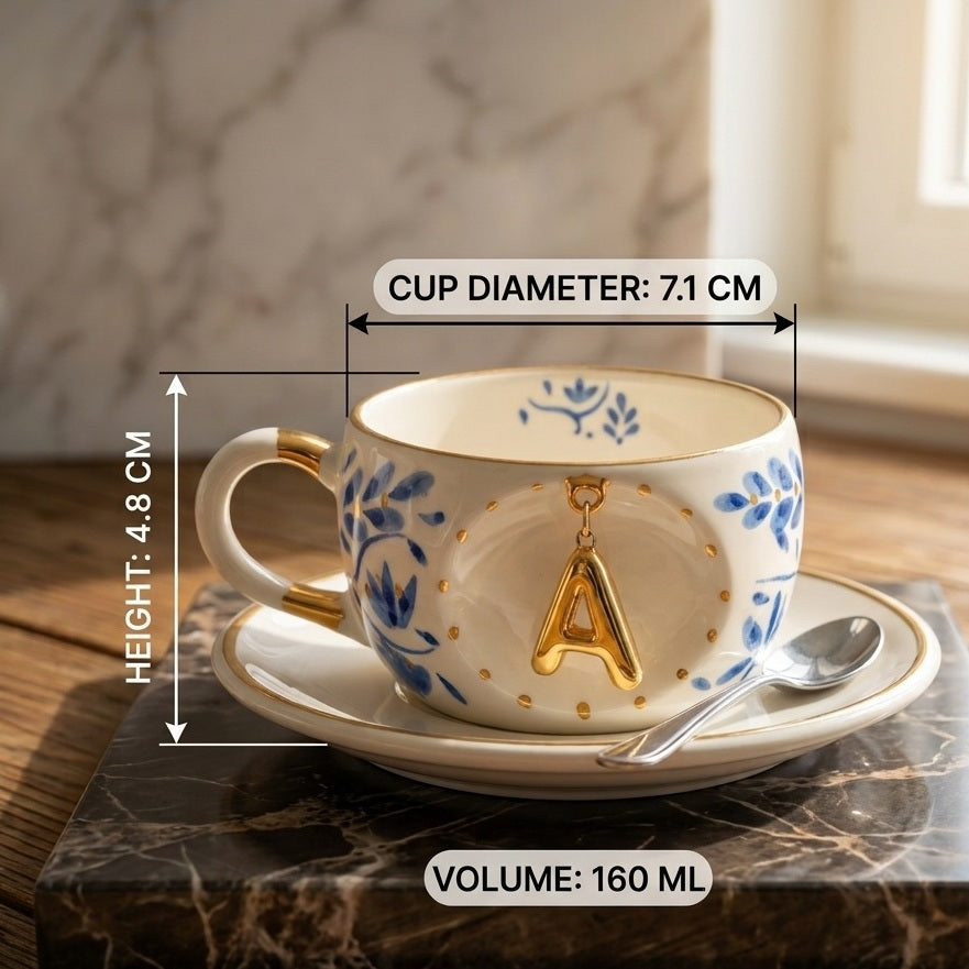 Fagfuri Letter Porcelain Tea Mug 160 ml