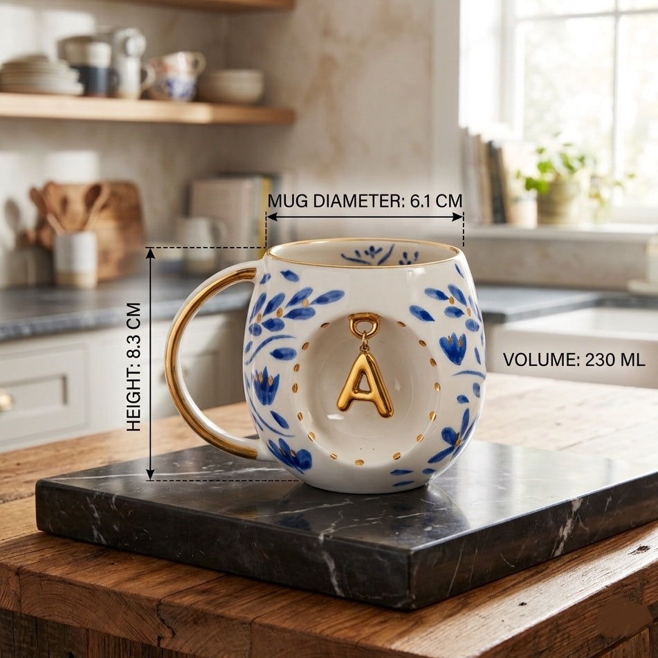 Fagfuri Letter Porcelain Tea Mug 230 ml