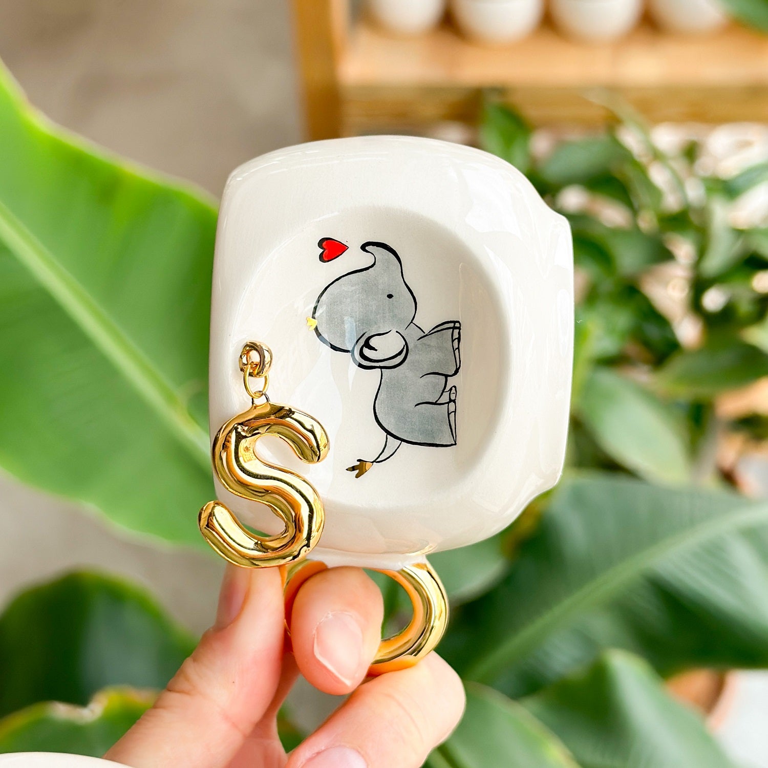 Elephant Letter Coffee Cup