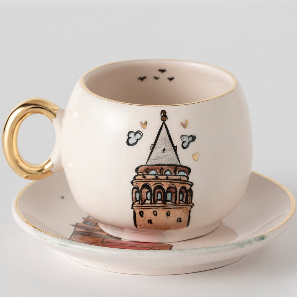 Istanbul Turkish Ceramic Coffee Cup - 130 ml