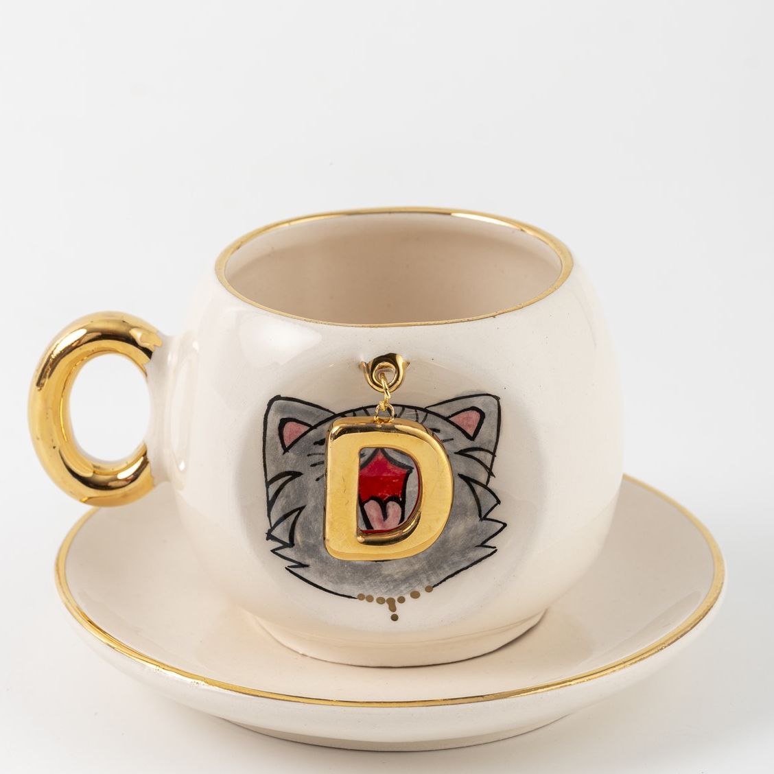 Cat Personalized Turkish Coffee Cup, detail view 12