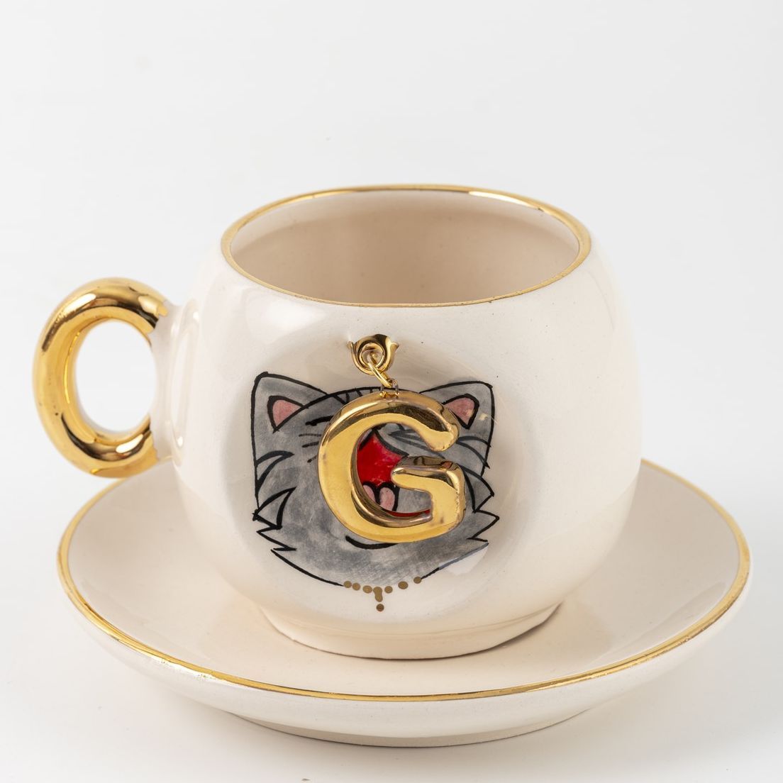 Cat Personalized Turkish Coffee Cup, detail view 15