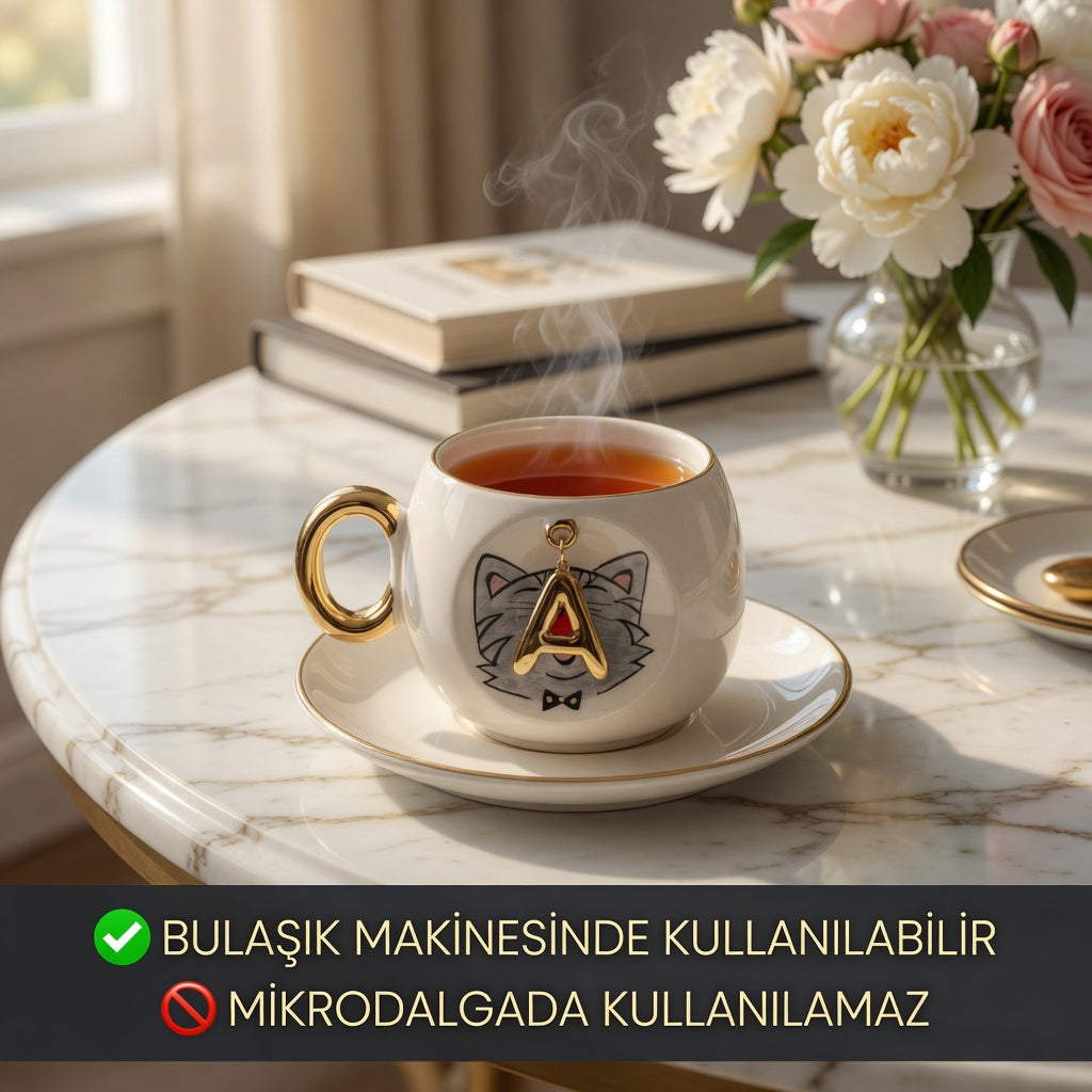 Cat Personalized Turkish Coffee Cup, detail view 3