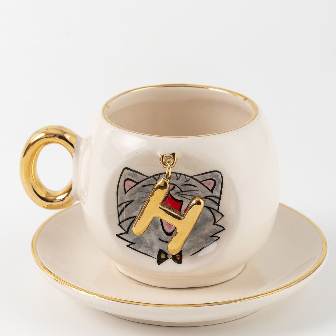 Cat Personalized Turkish Coffee Cup, detail view 17