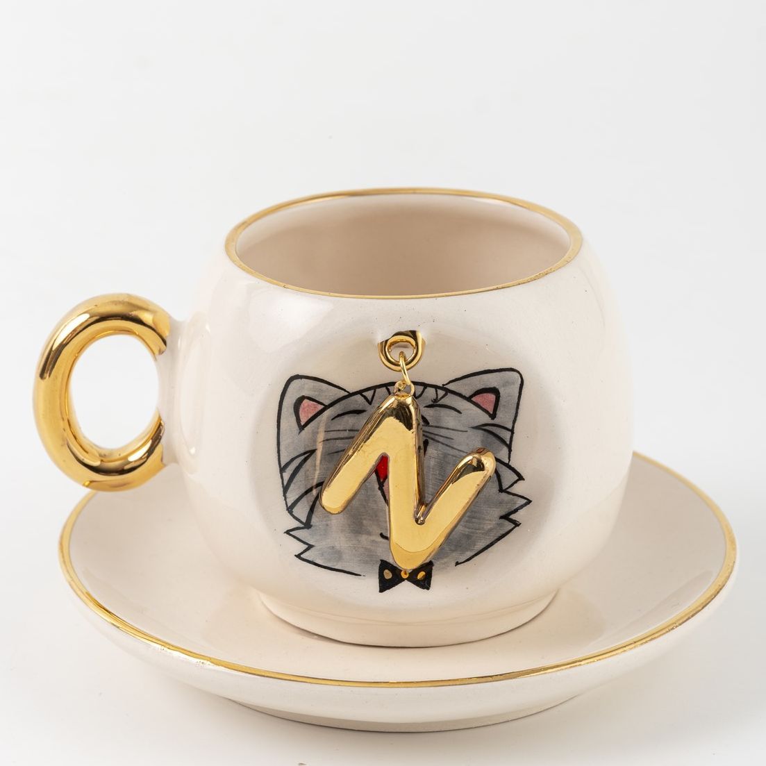 Cat Personalized Turkish Coffee Cup, detail view 23