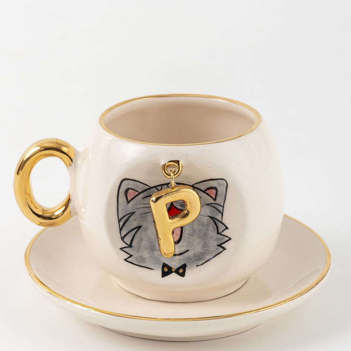 Cat Personalized Turkish Coffee Cup, detail view 25