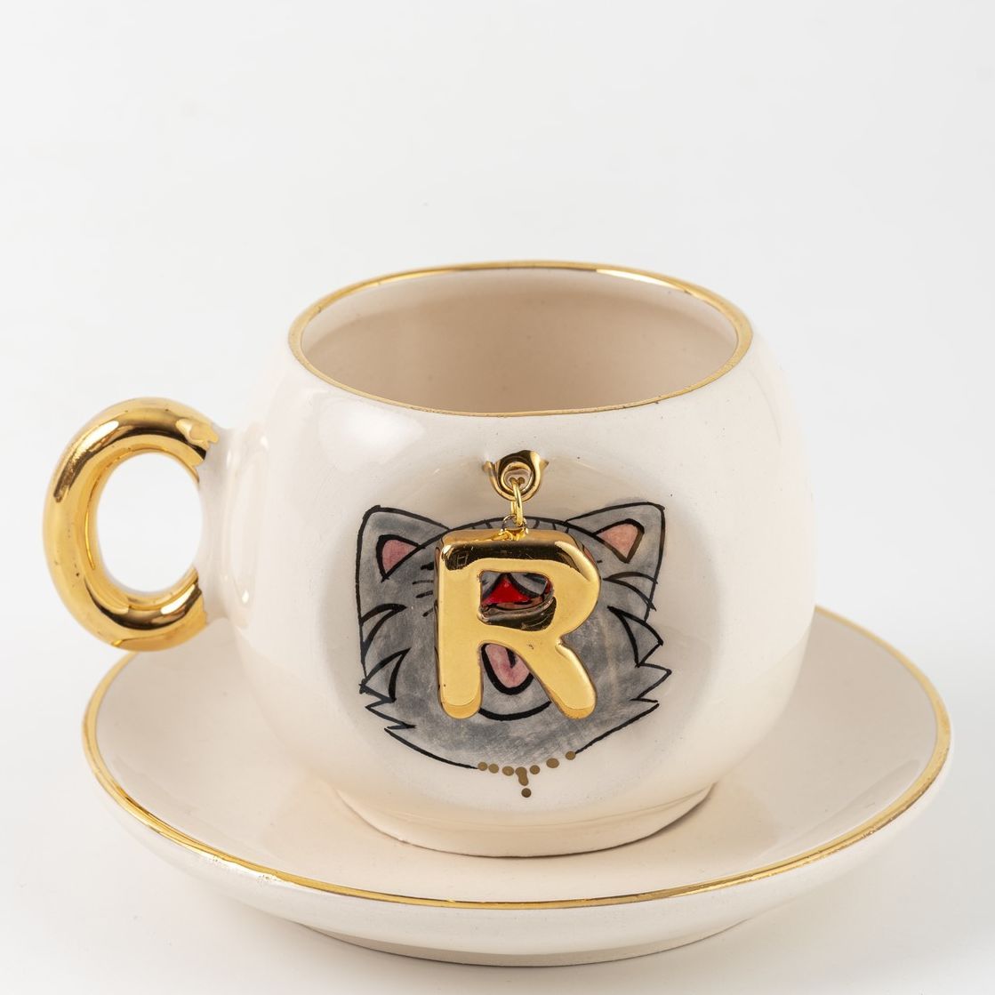Cat Personalized Turkish Coffee Cup, detail view 27