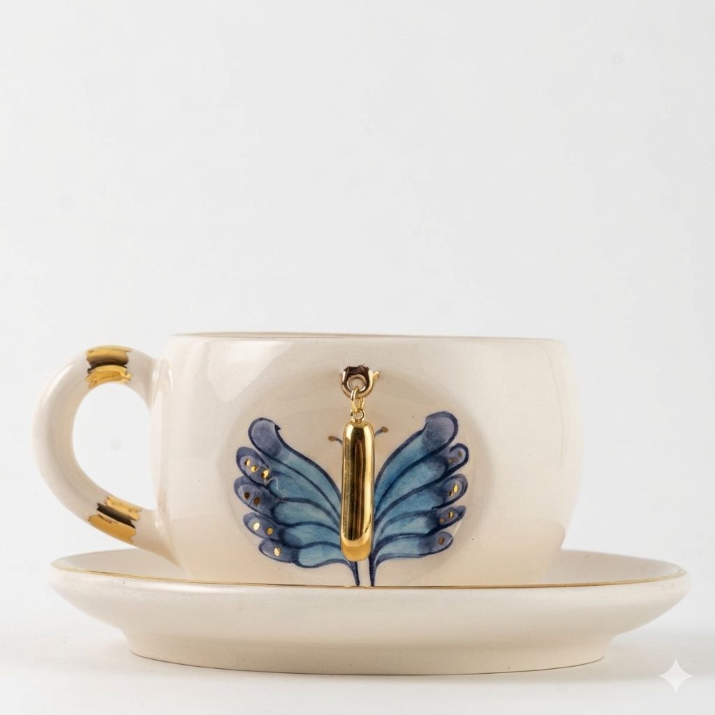 Butterfly Personalized Tea Mug, detail view 15