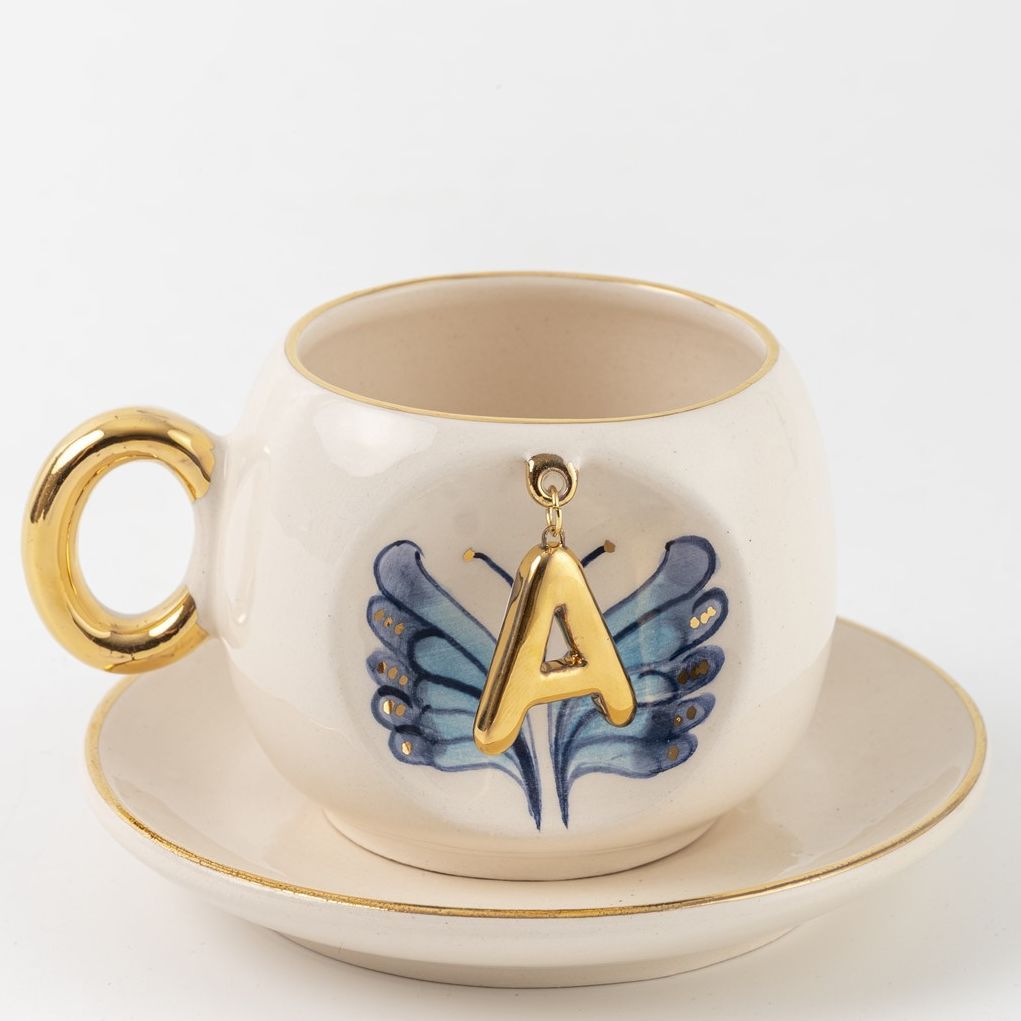 Butterfly Personalized Turkish Coffee Cup, detail view 33