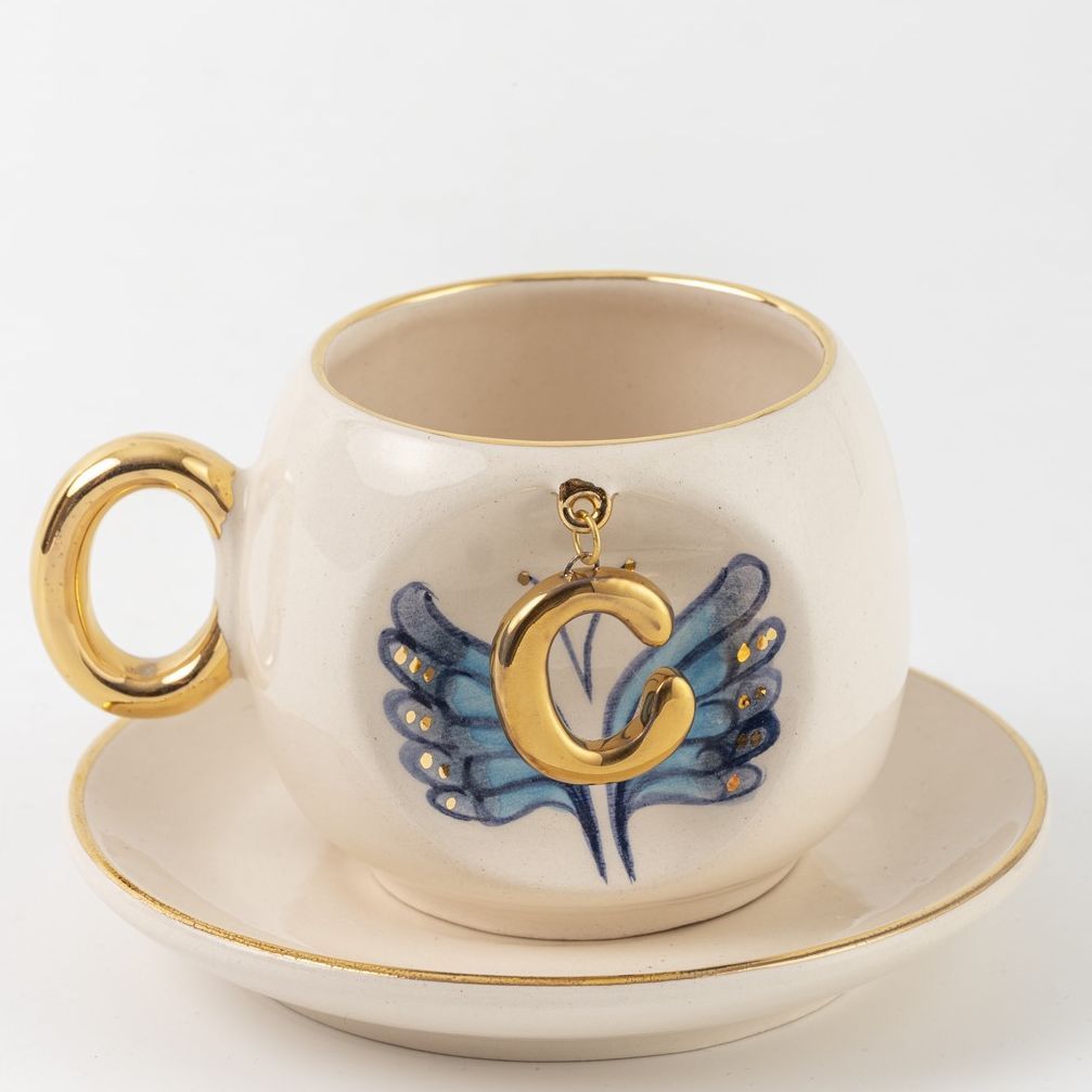 Butterfly Personalized Turkish Coffee Cup, detail view 35