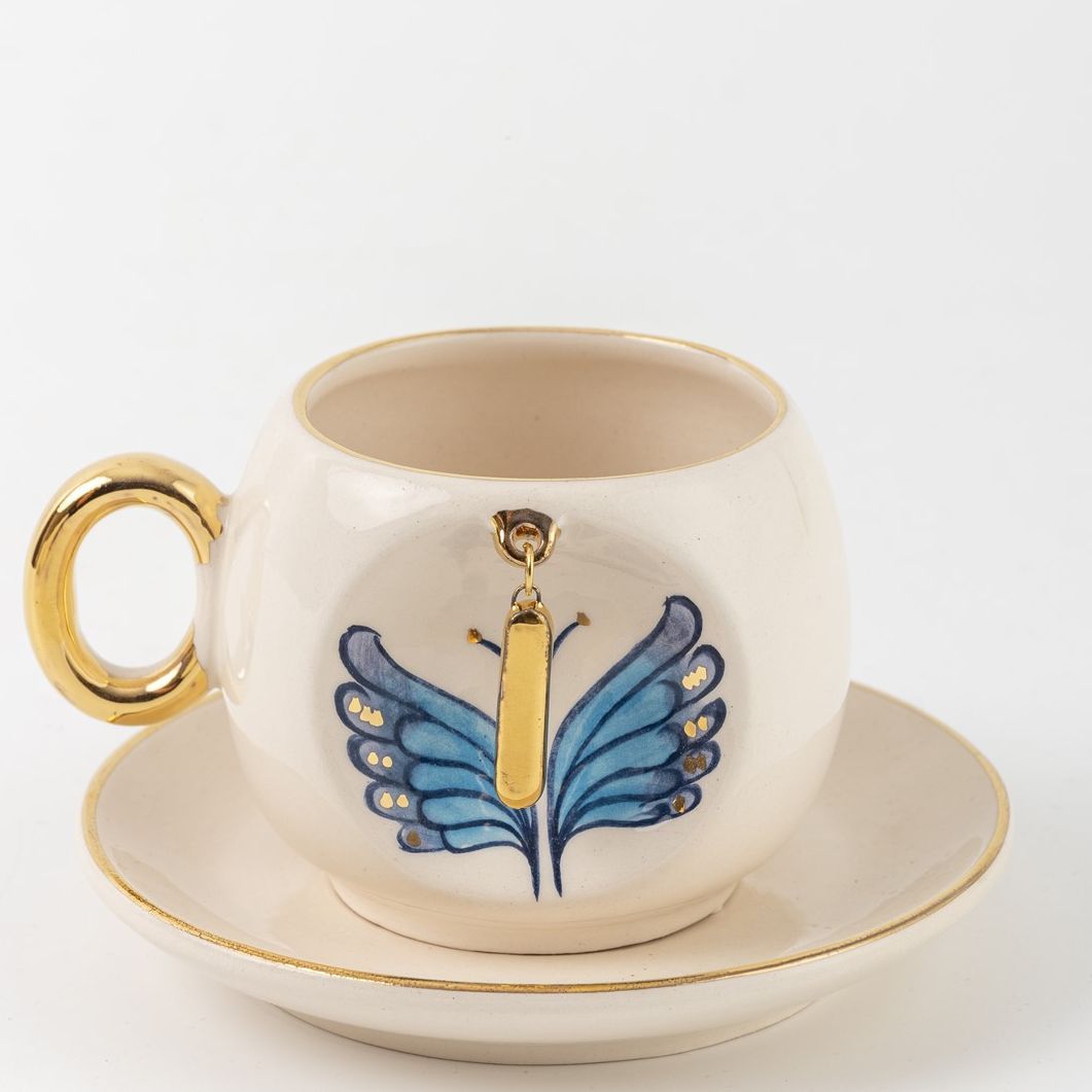 Butterfly Personalized Turkish Coffee Cup, detail view 10
