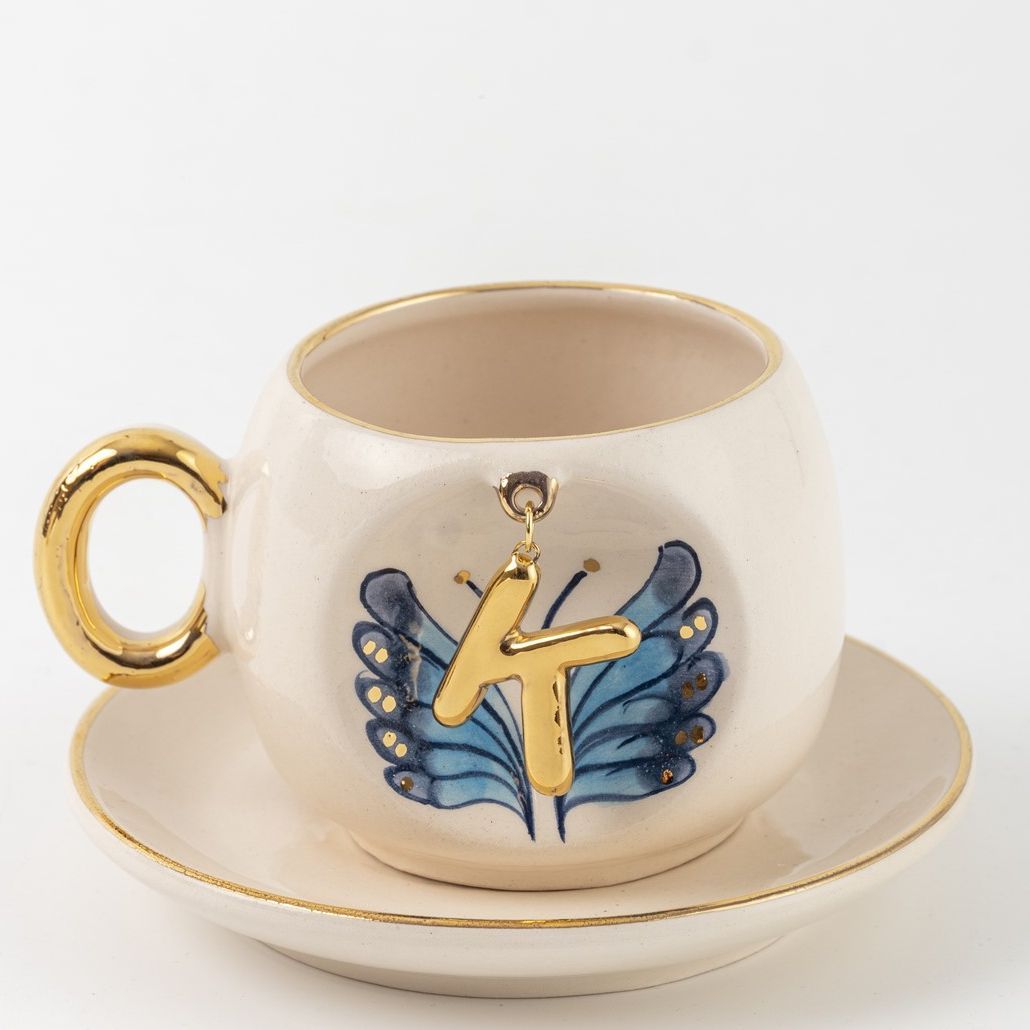Butterfly Personalized Turkish Coffee Cup, detail view 12