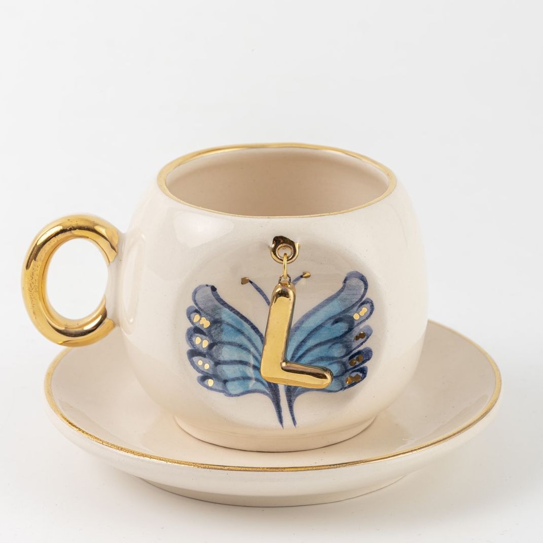 Butterfly Personalized Turkish Coffee Cup, detail view 13