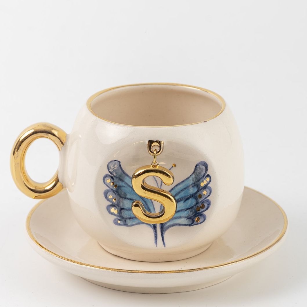 Butterfly Personalized Turkish Coffee Cup, detail view 20