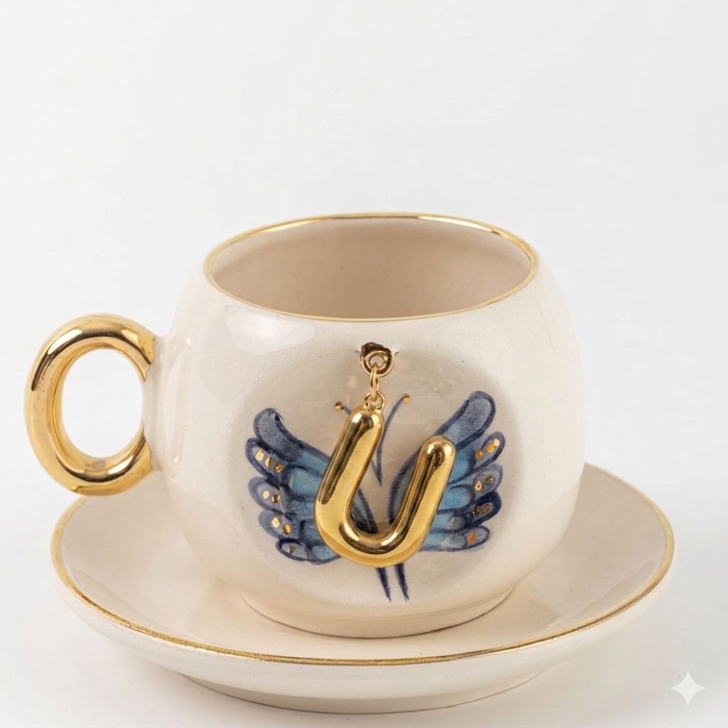 Butterfly Personalized Turkish Coffee Cup, detail view 22