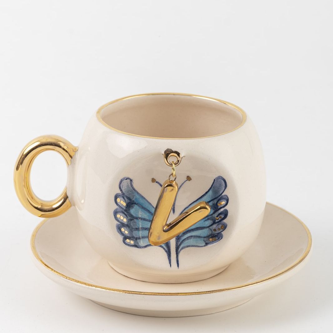 Butterfly Personalized Turkish Coffee Cup, detail view 23