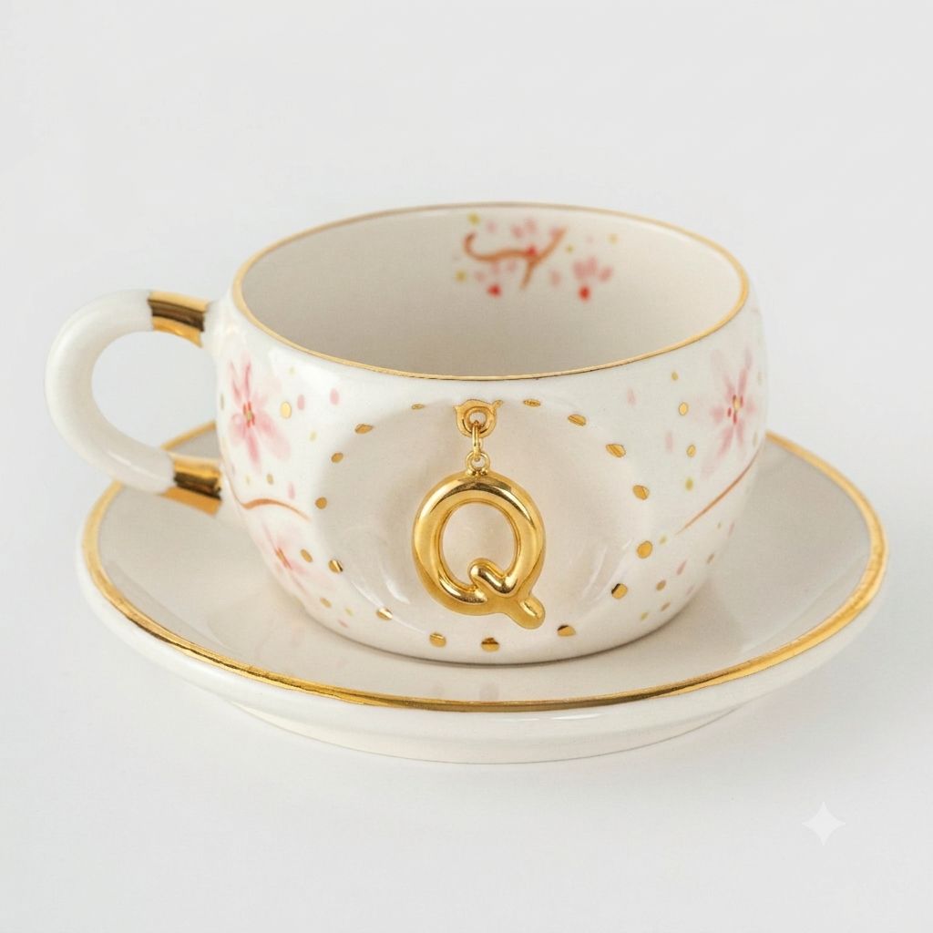 Sakura Personalized Porcelain Tea Mug 170 ml / 5.7 oz