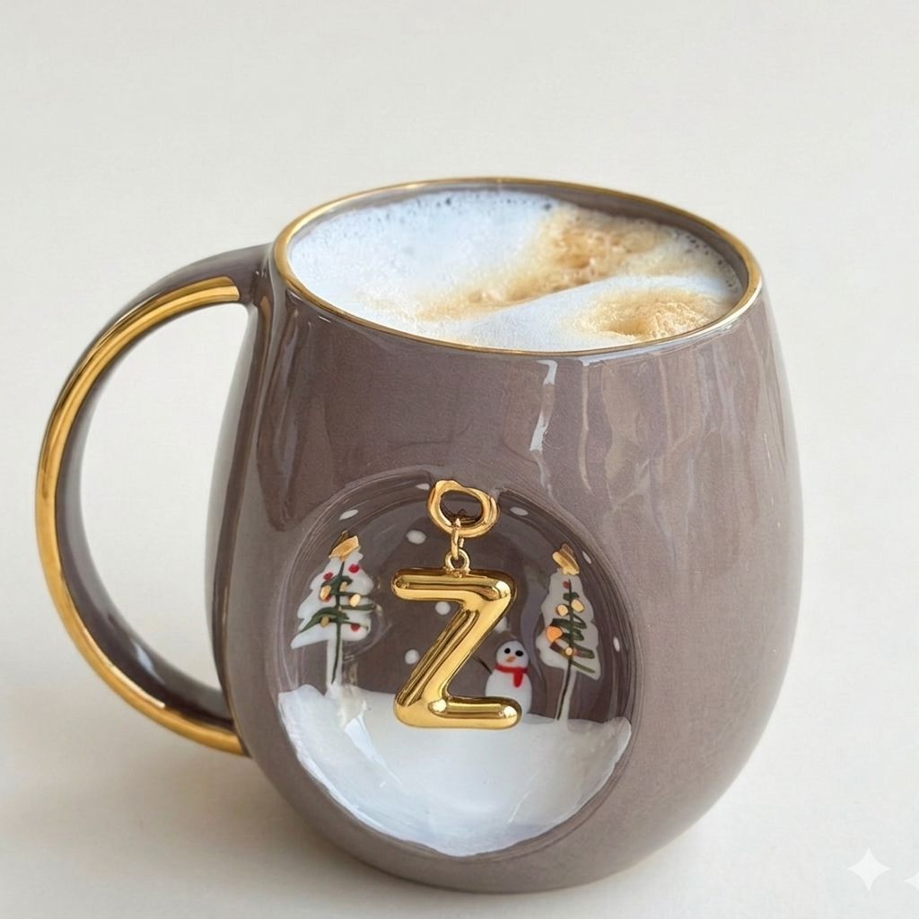 Winter Personalized Mug Taupe, detail view 34
