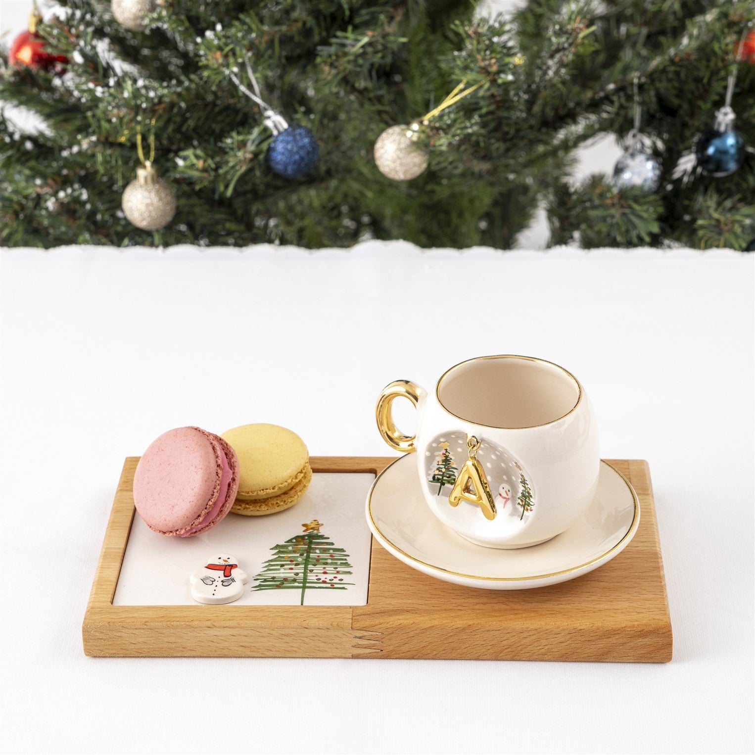 Winter Personalized Turkish Coffee Cup Presentation Set, product view