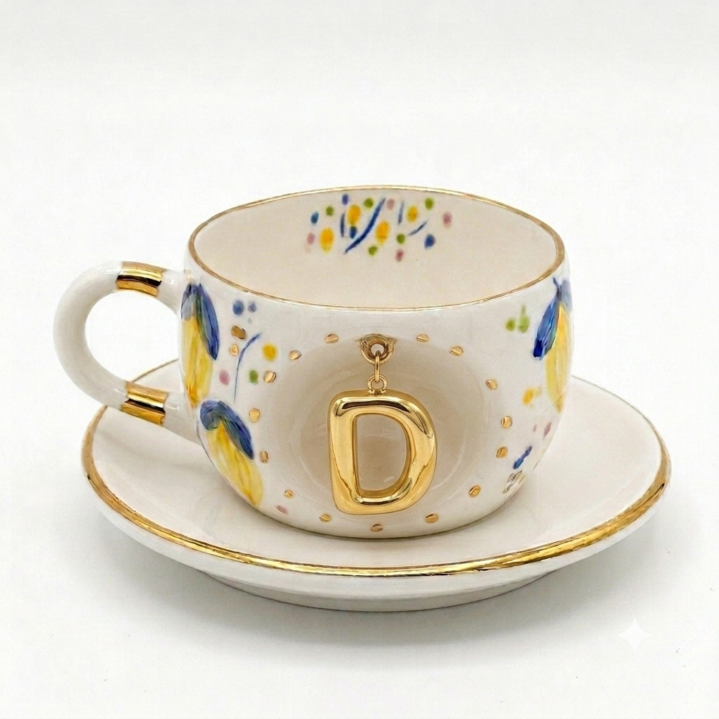 Lemon Personalized Tea Mug, detail view 2
