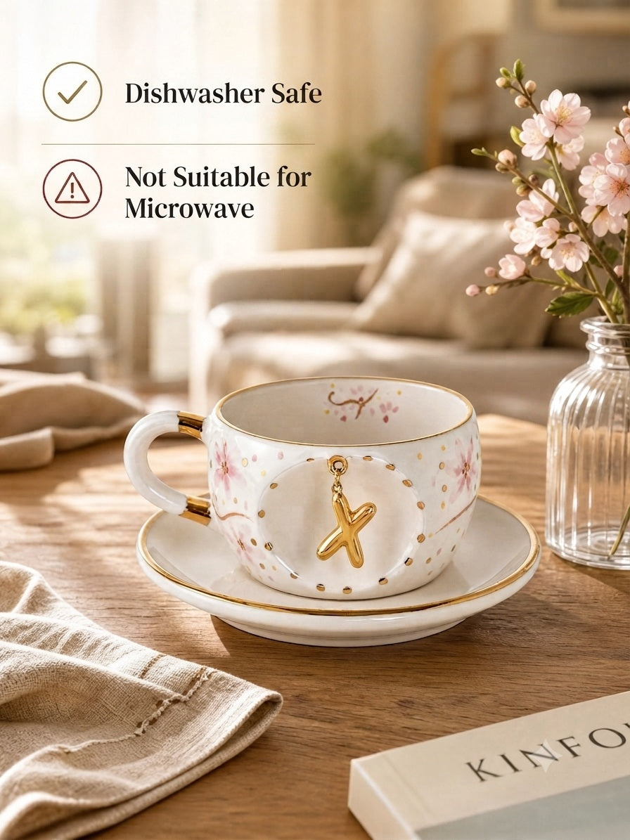 Sakura Personalized Porcelain Tea Mug 170 ml / 5.7 oz
