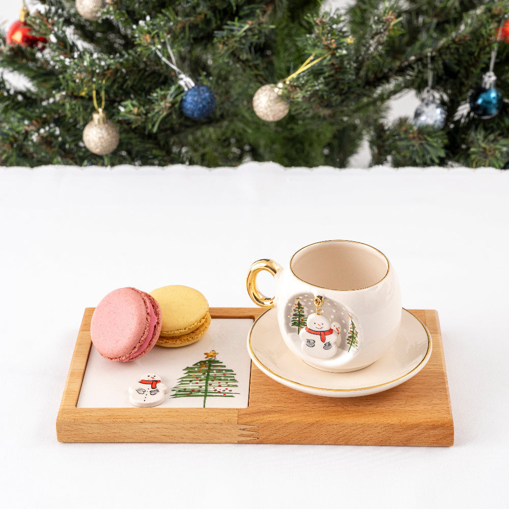 Snowman Turkish Coffee Cup Presentation Set, product view