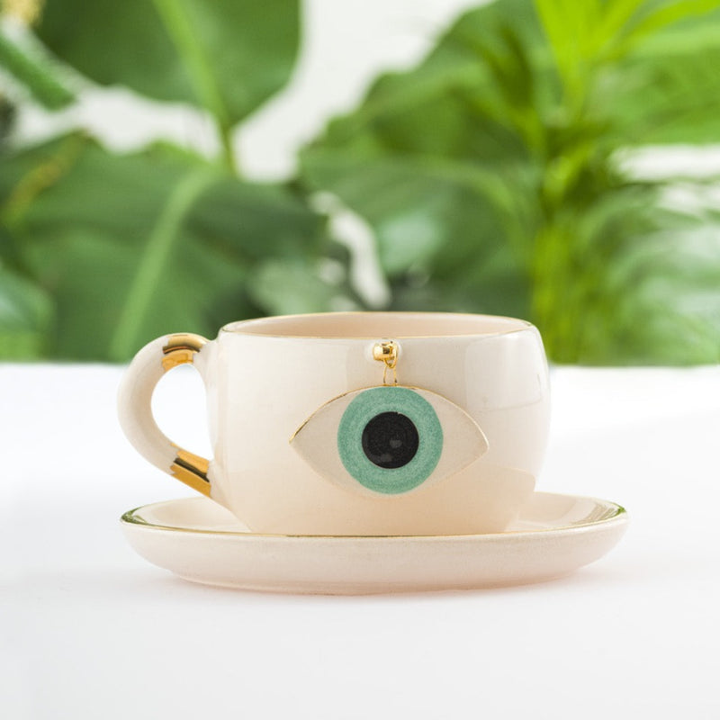 Nazar Eye Tea Cup Nile Green