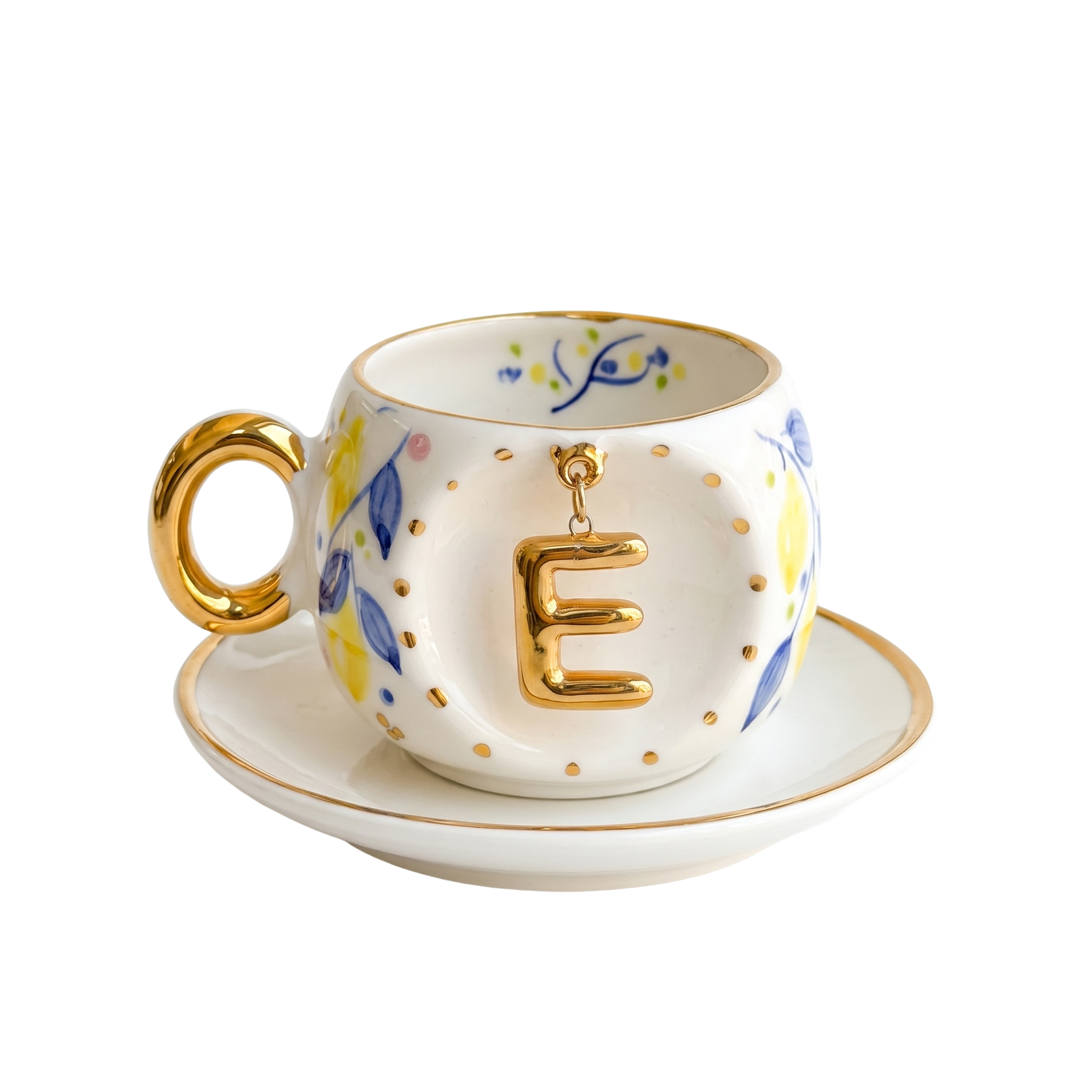 Lemon Personalized Turkish Coffee Cup, product view