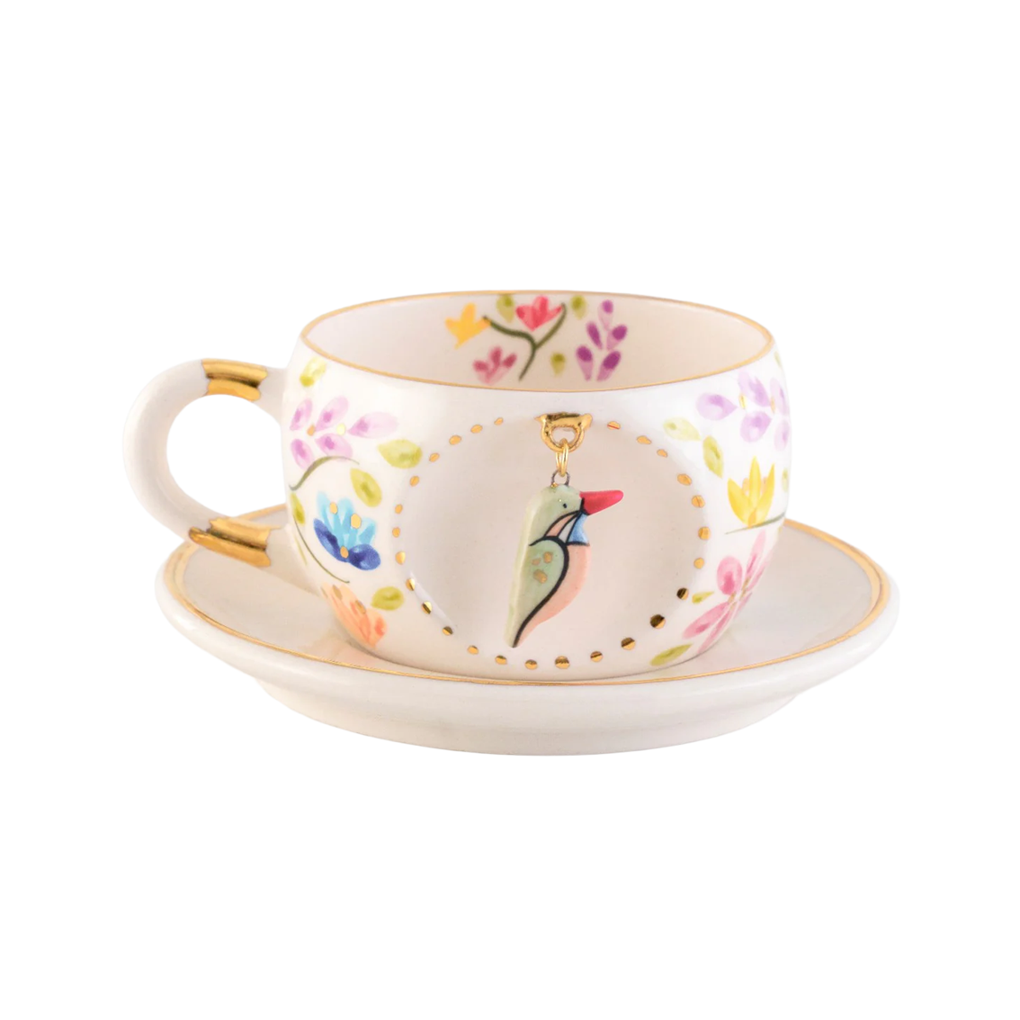 Spring Blossom Bird Tea Mug, product view
