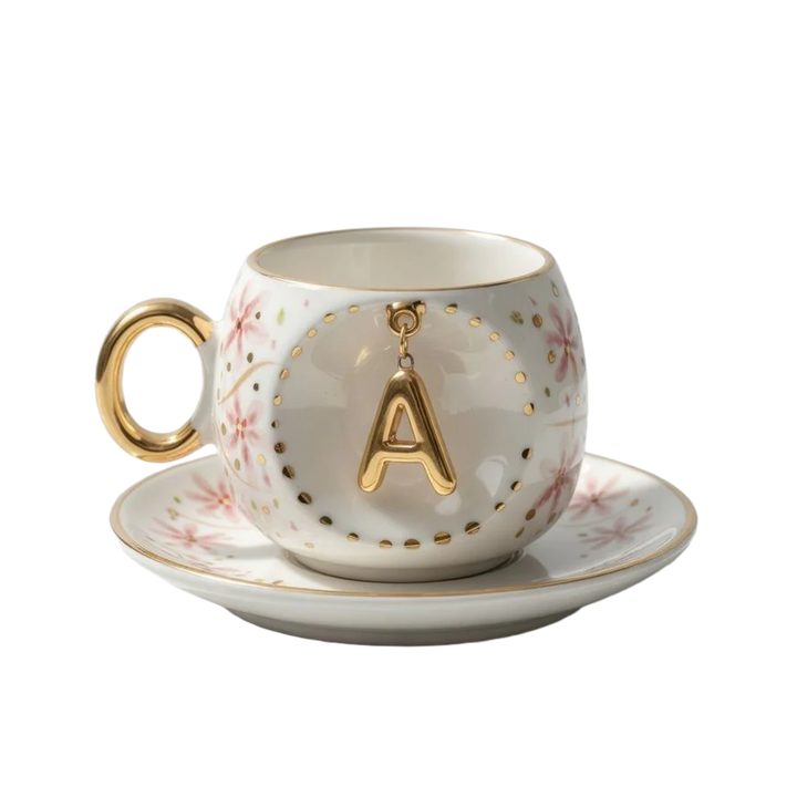 Sakura Personalized Porcelain Turkish Coffee Cup 130 ml / 4.4 oz