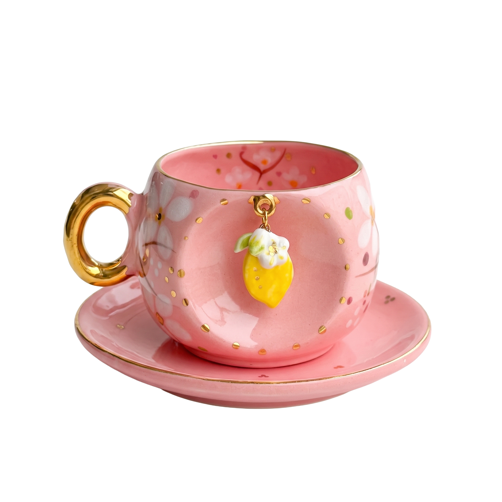 Lemon Blossom Turkish Coffee Cup, product view