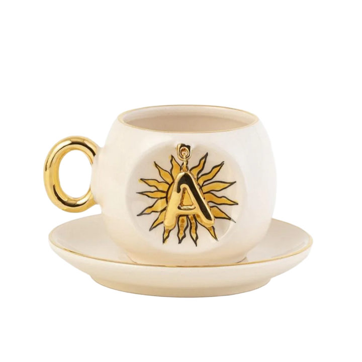 Sun Personalized Porcelain Turkish Coffee Cup  130 ml / 4.4 oz