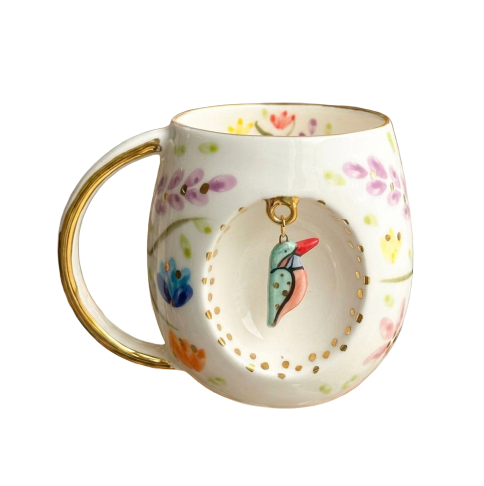 Spring Blossom Bird Mug, product view