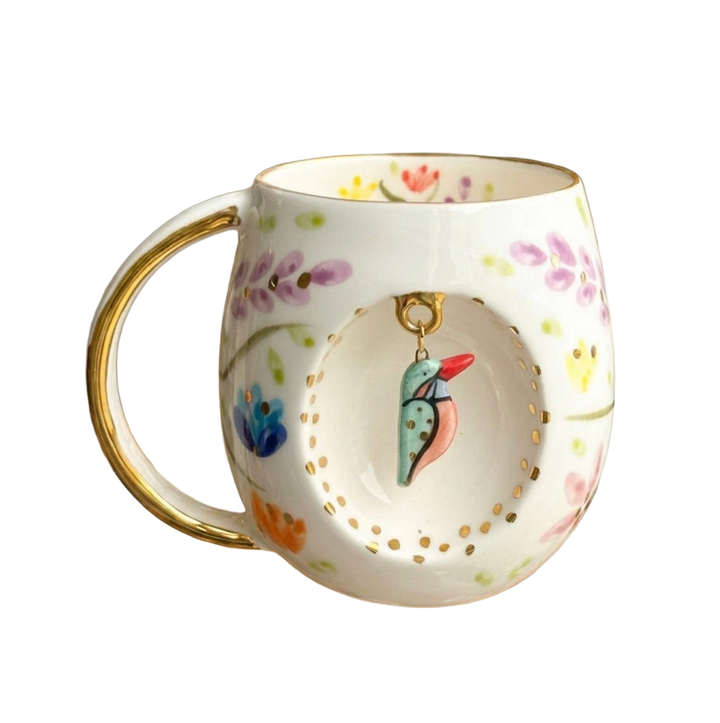 Spring Blossom Bird Porcelain Mug 280 ml / 9.5 oz