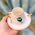 Golden Bird Coffee Cup Blue