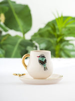 Golden Bird Coffee Cup Blue