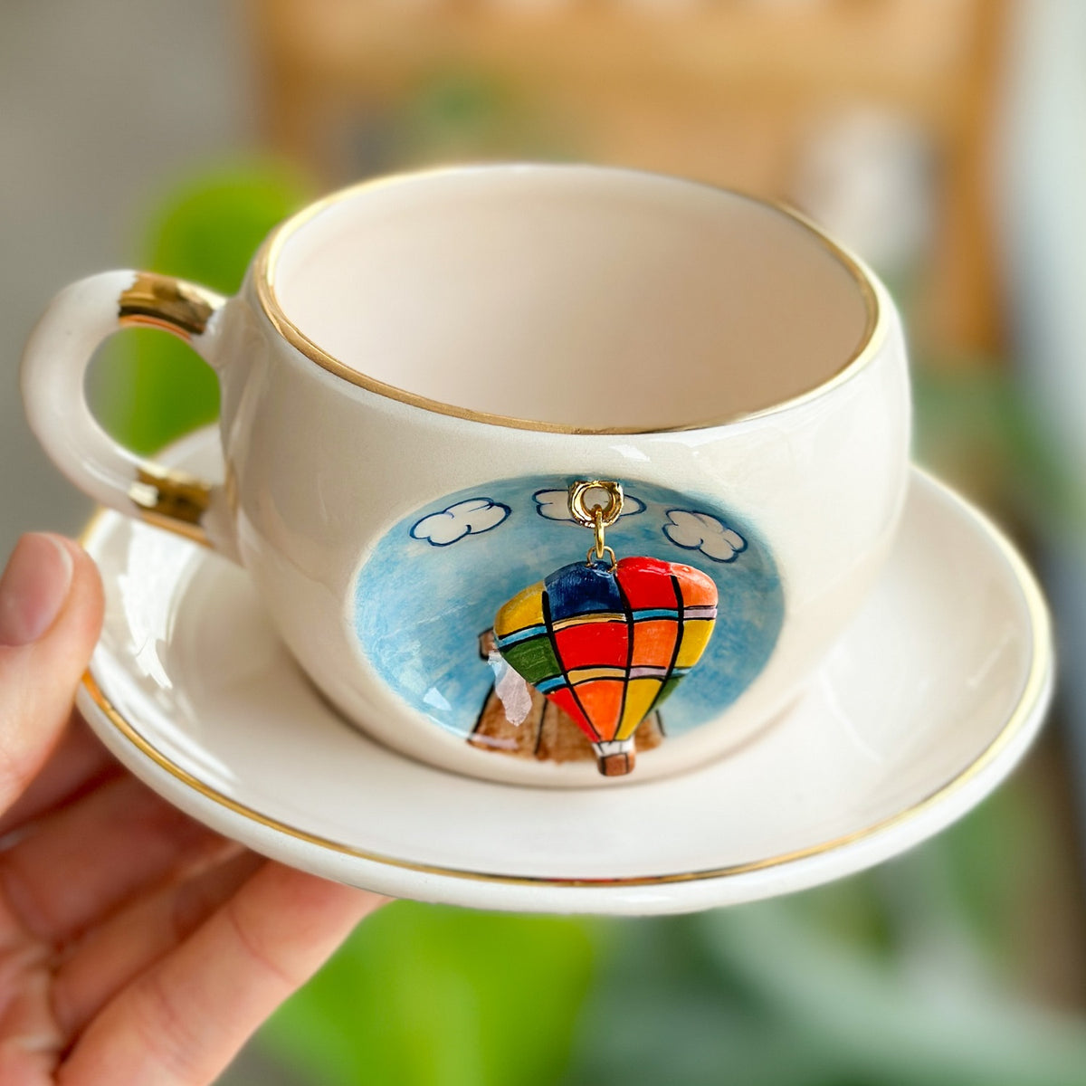 Cappadocia Hot Air Balloon Porcelain Tea Mug 170 ml / 5.7 oz