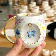 Spring Blossom Butterfly Mug, detail view 2