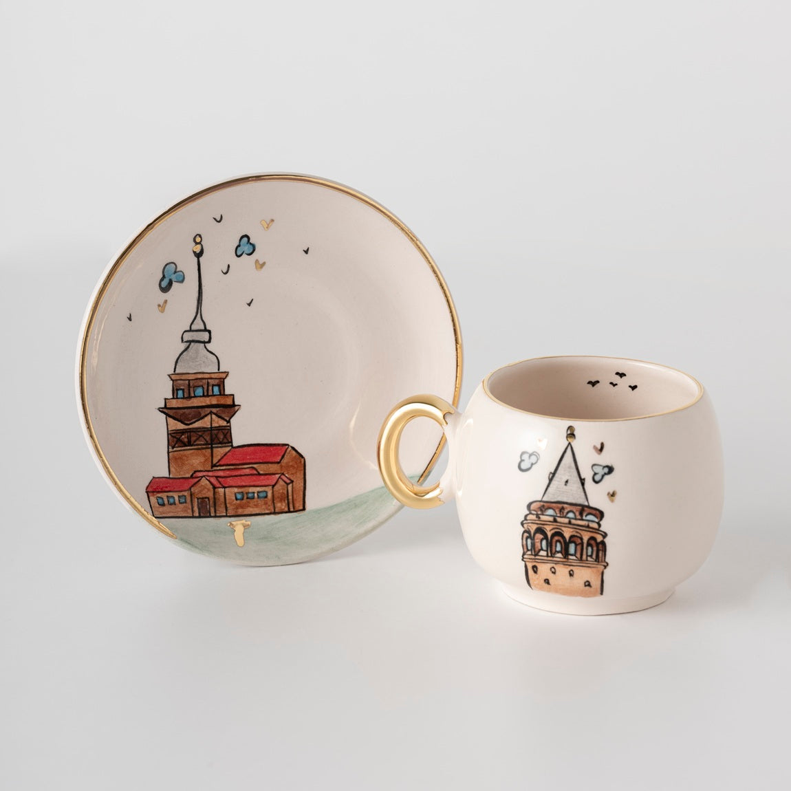 Istanbul Turkish Ceramic Coffee Cup - 130 ml