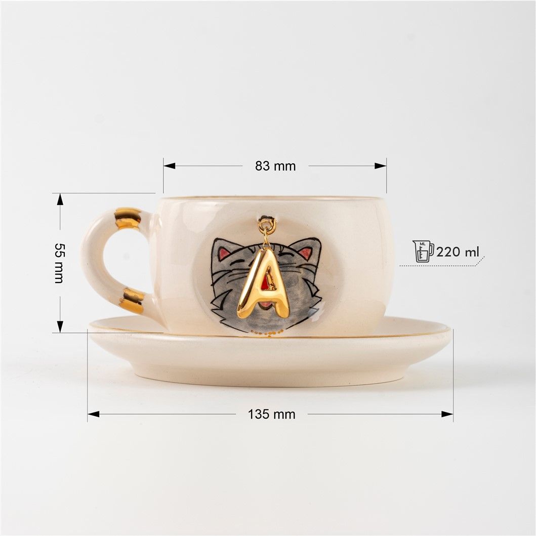 Cat Personalized Tea Mug, detail view 2