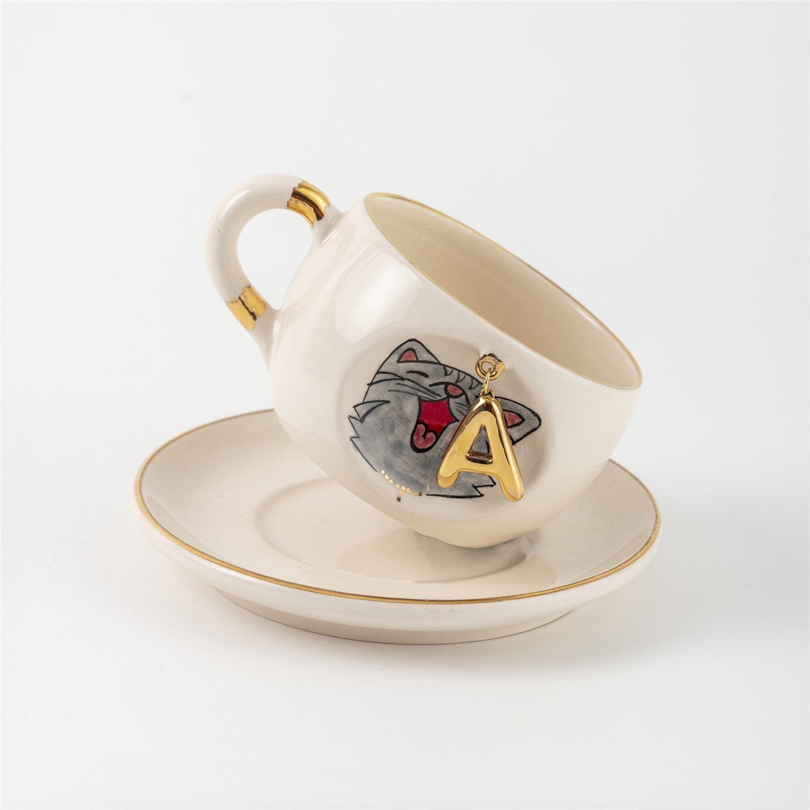 Cat Personalized Tea Mug, detail view 3