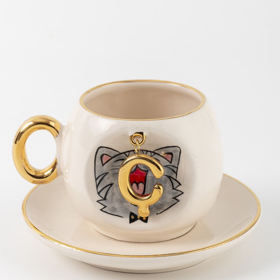 Cat Personalized Turkish Coffee Cup, detail view 36