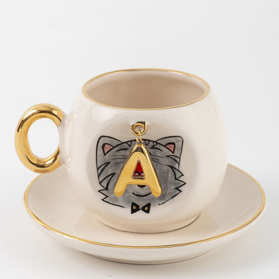 Cat Personalized Turkish Coffee Cup, detail view 9