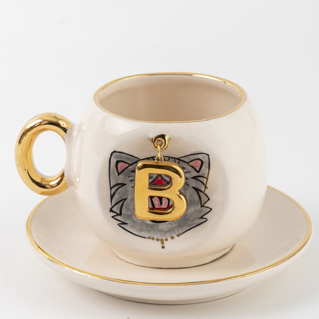 Cat Personalized Turkish Coffee Cup, detail view 10