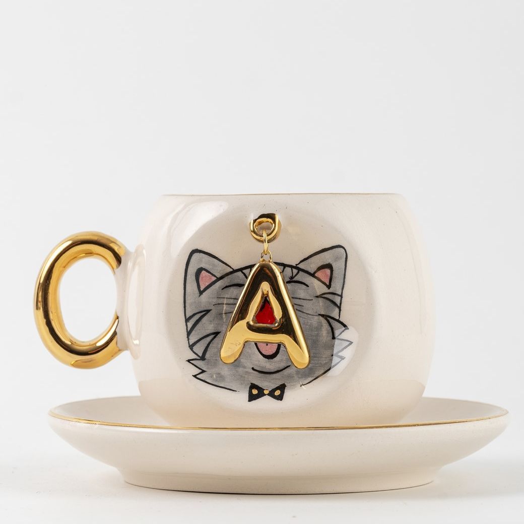 Cat Personalized Turkish Coffee Cup, detail view 16