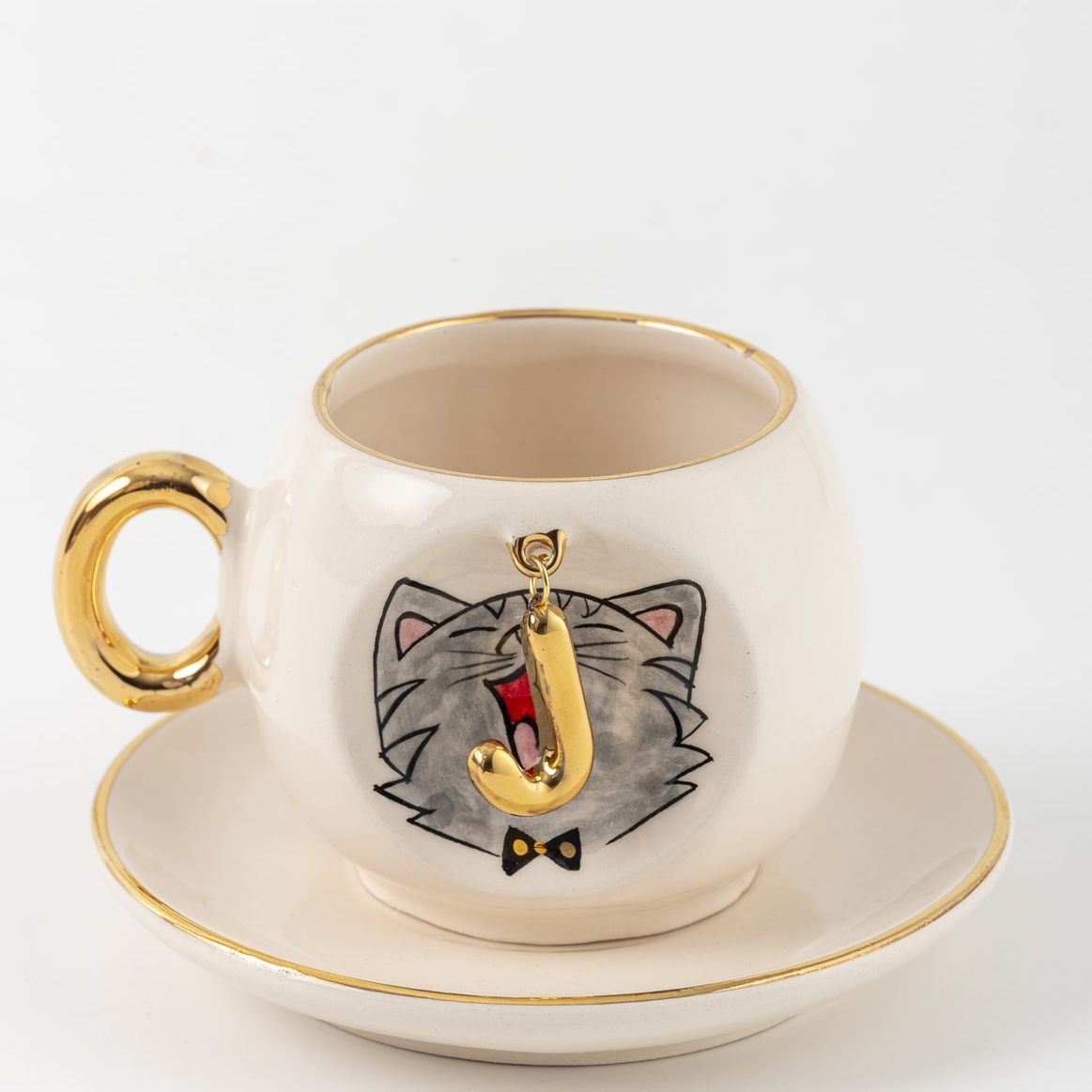 Cat Personalized Turkish Coffee Cup, detail view 19