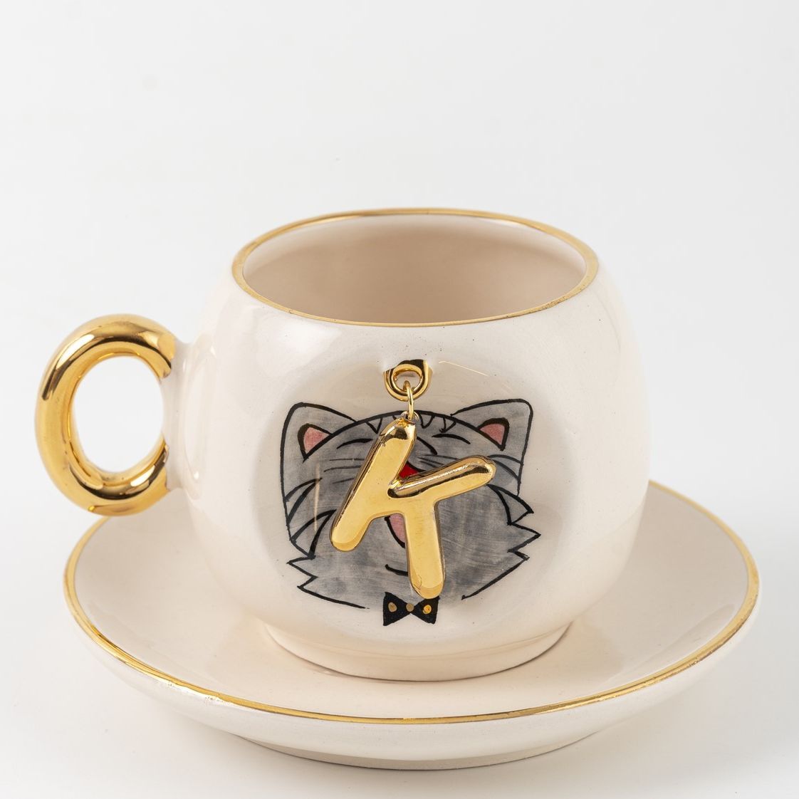 Cat Personalized Turkish Coffee Cup, detail view 20