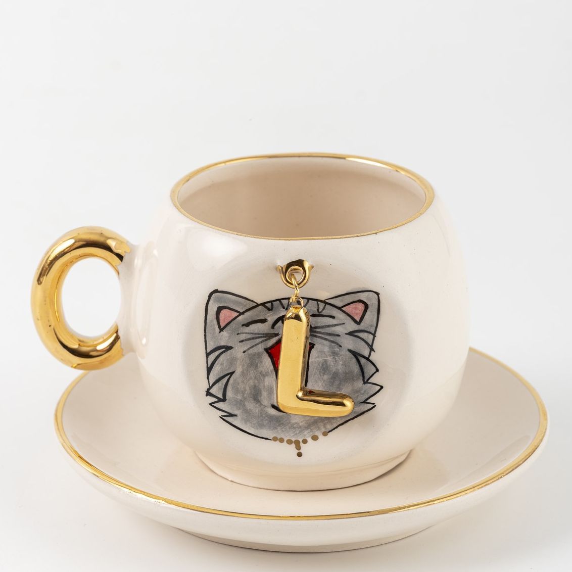 Cat Personalized Turkish Coffee Cup, detail view 21