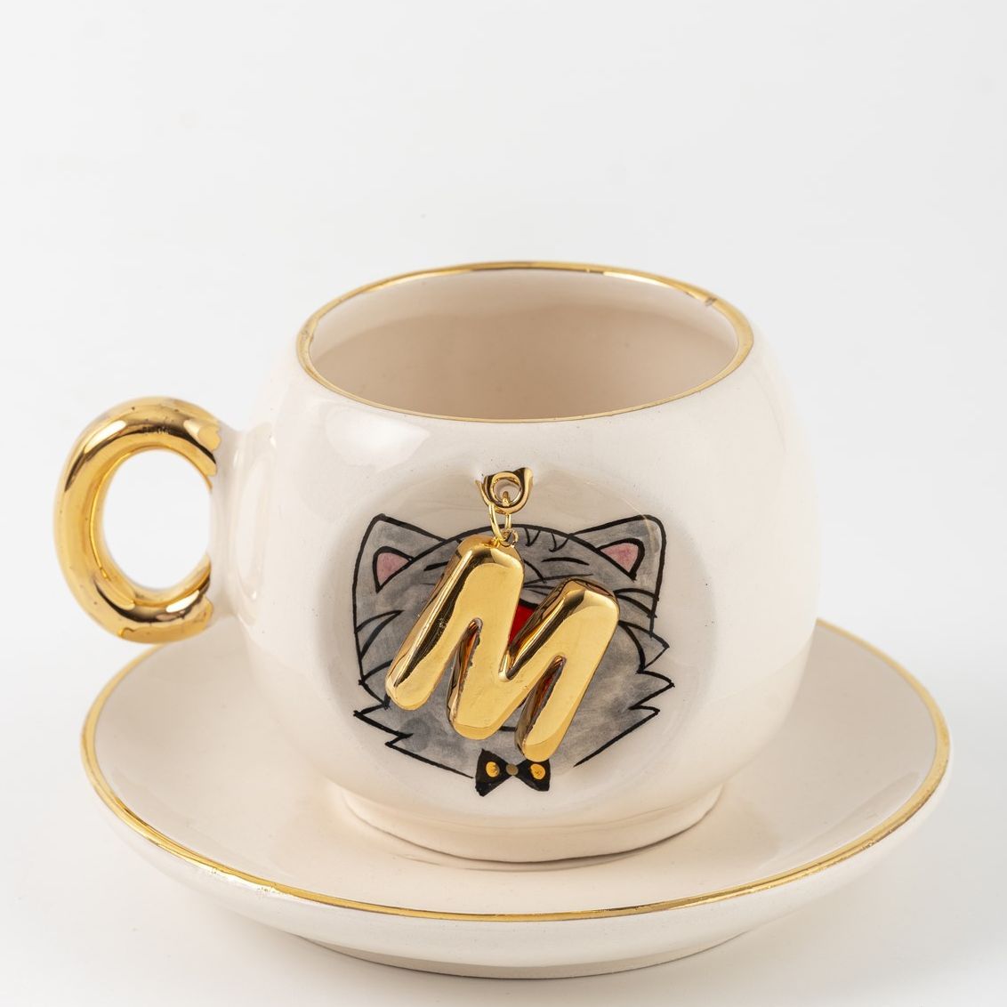 Cat Personalized Turkish Coffee Cup, detail view 22